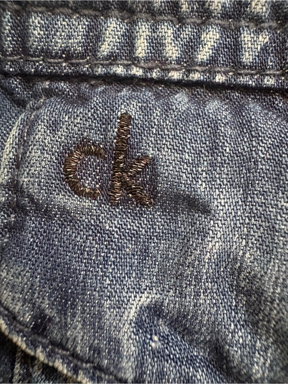 Calvin Klein Girls Jeans Blue Denim Distressed Dress Size 6 - Picture 6 of 9